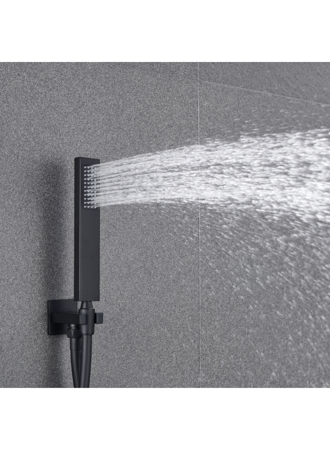 Luxury Hotel Bathroom Shower Set Wall Concealed Black Showers Kit - Image 2