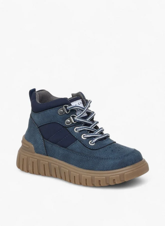 Lee Cooper Boys' Panelled Ankle Boots with Zip Closure