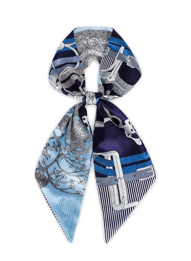 59" Mulberry Silk Like Head Scarf Women's Fashion Square Neck Satin Scarfs for Bag Hair Scarves Gift 59" * 5.9” - Image 2