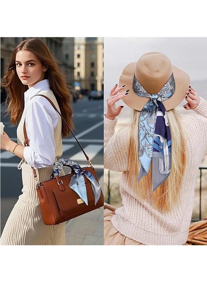 59" Mulberry Silk Like Head Scarf Women's Fashion Square Neck Satin Scarfs for Bag Hair Scarves Gift 59" * 5.9” - Image 5