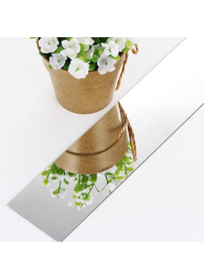 TPGP Self-Adhesive Mirror Tiles, Pack Of 10 Wall Stickers, 20 Cm, Flexible Self-Adhesive Mirrors, Acrylic Wall Mirror For Diy Home Decorative (7.9 Inches)  - Image 4