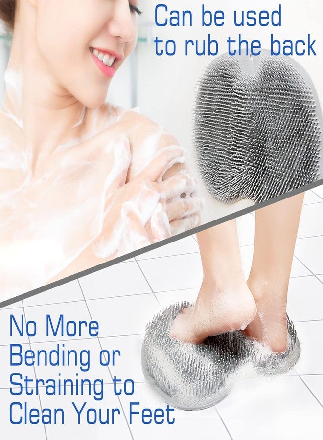 MB2P Silicone Foot Scrubber Mat for Shower – Large 30x23cm Non-Slip Massage Mat with Soft Bristles, Exfoliating Foot Cleaner for Bathroom, Improves Circulation & Relaxation – Easy to Use & Clean 2 PCS - Image 5