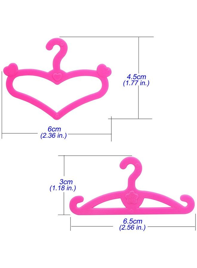 BJDBUS 62 Pcs Pink Plastic Hangers For 11.5 Inch Doll Clothes Gown Dress Outfit Holders Accessories - Image 5