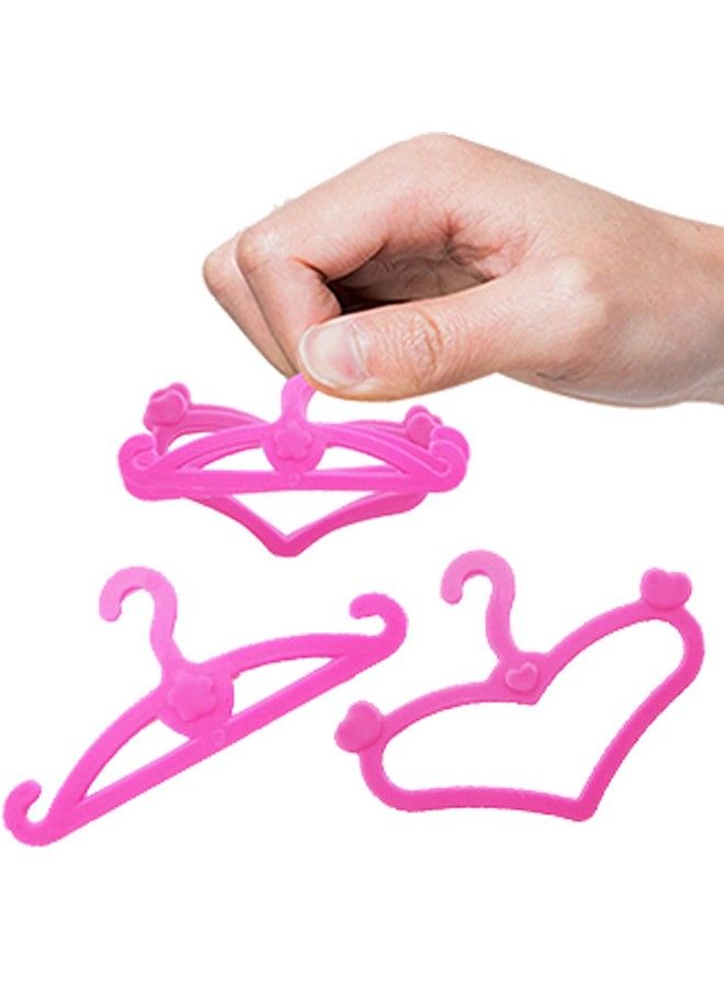 BJDBUS 62 Pcs Pink Plastic Hangers For 11.5 Inch Doll Clothes Gown Dress Outfit Holders Accessories - Image 3