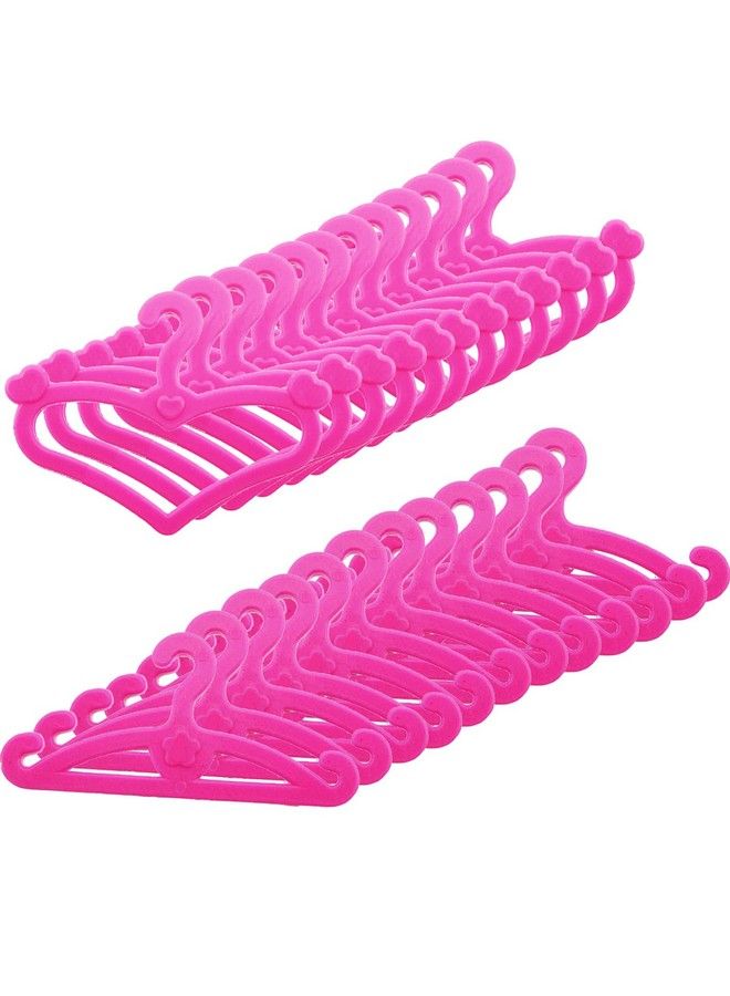 BJDBUS 62 Pcs Pink Plastic Hangers For 11.5 Inch Doll Clothes Gown Dress Outfit Holders Accessories - Image 4