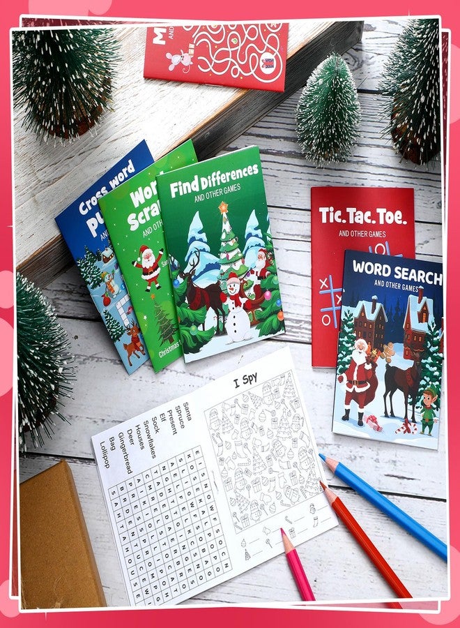 هونغداو مجموعة كتب أنشطة صغيرة لعيد الميلاد من هونغداو، 48 قطعة، للأطفال من الأولاد والبنات، مليئة بالمرح والألعاب، تتضمن أنشطة مليئة بالتحديات، مثل المتاهات وكلمات الألغاز والمزيد. هدايا جماعية لطلاب فصول عيد الميلاد. - Image 4