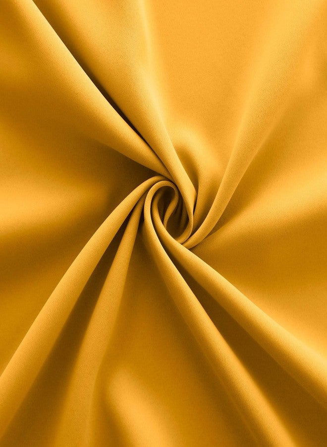 KOUFALL Yellow Curtains for Living Room 42 by 72 Inches Long - Image 4