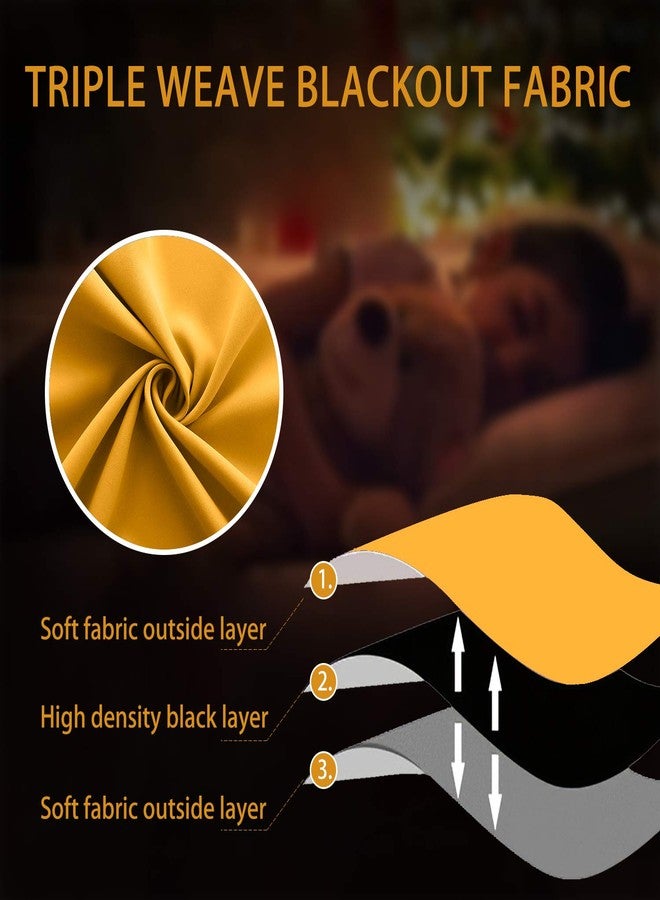 KOUFALL Yellow Curtains for Living Room 42 by 72 Inches Long - Image 5