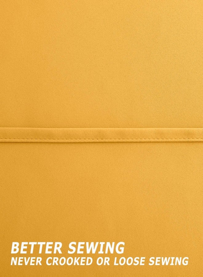 KOUFALL Yellow Curtains for Living Room 42 by 72 Inches Long - Image 3