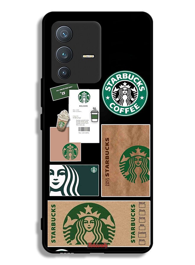 Tolwak Vivo S12 Pro 5G Protective Case Cover Starbucks Sticker - Image 1