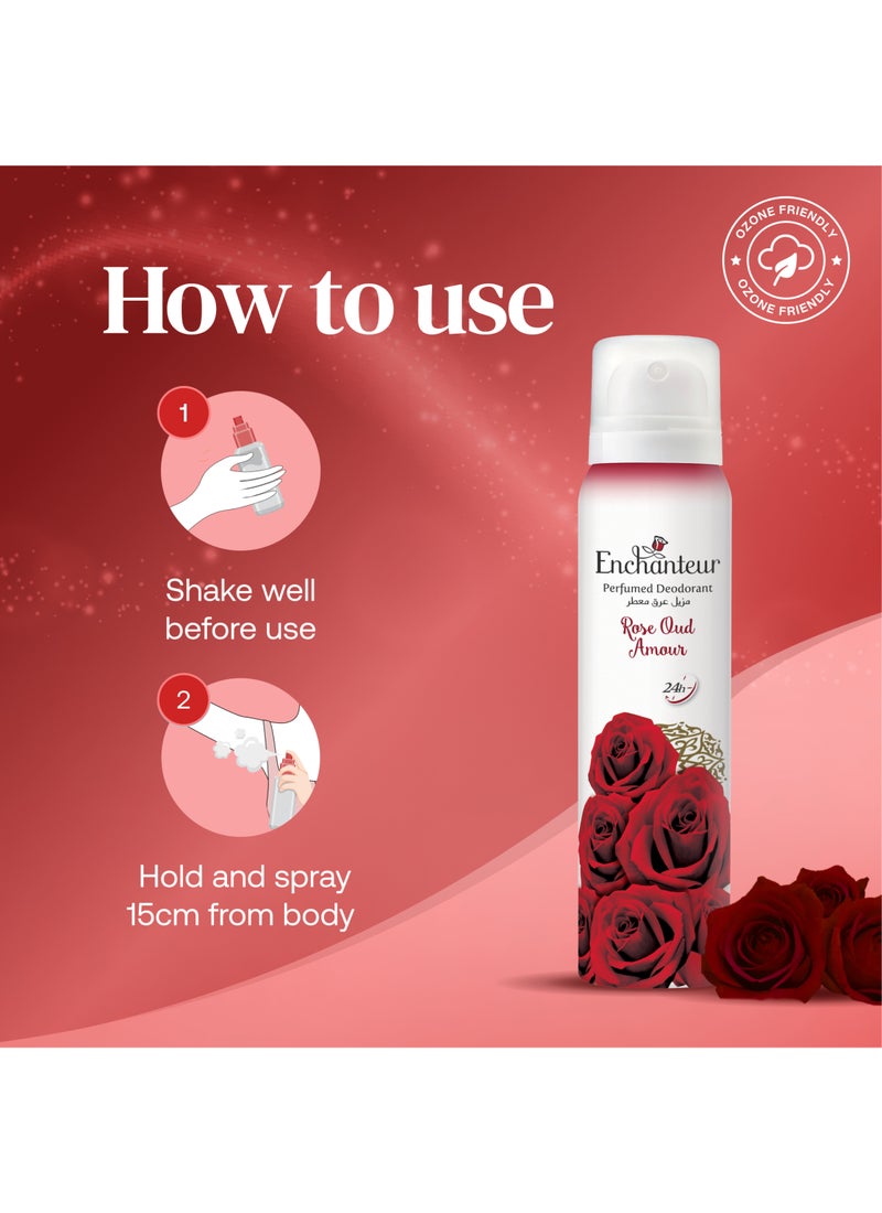 Enchanteur مزيل العرق المعطر روز عود أمور مع حماية من الروائح - Image 5