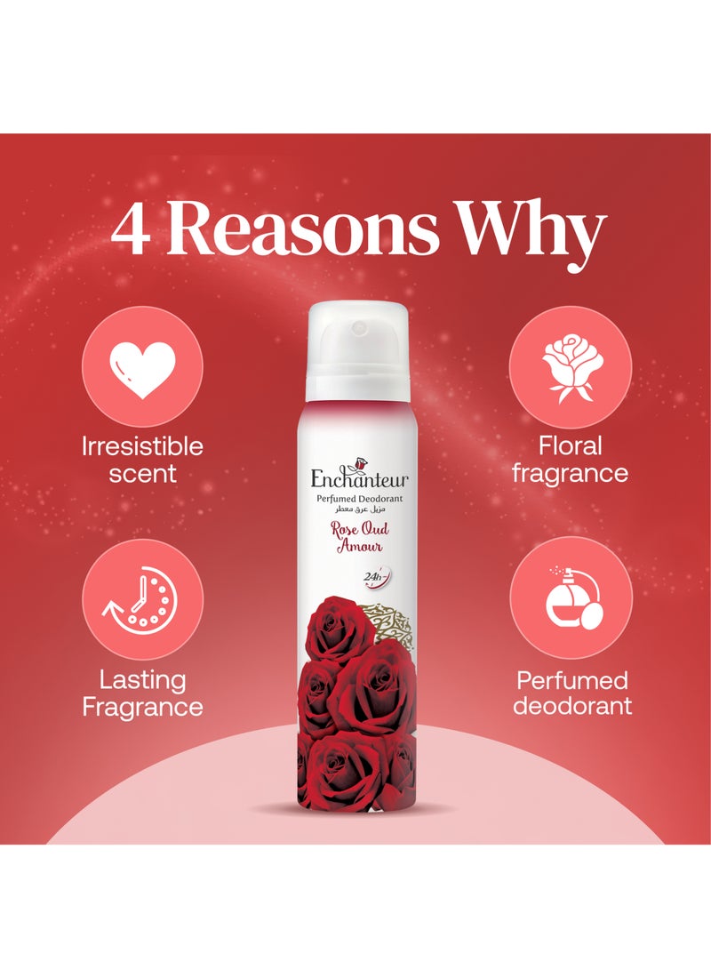 Enchanteur مزيل العرق المعطر روز عود أمور مع حماية من الروائح - Image 3