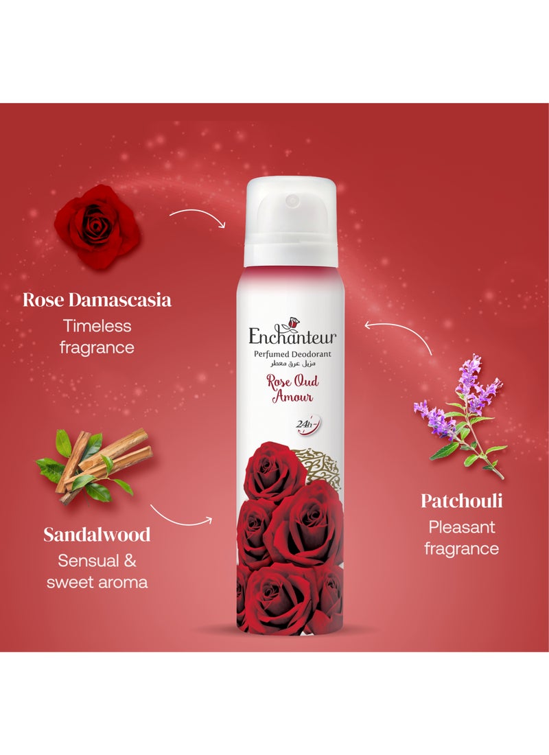 Enchanteur مزيل العرق المعطر روز عود أمور مع حماية من الروائح - Image 2
