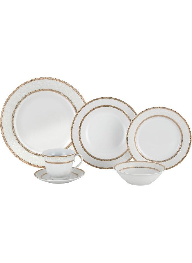 Lorren Home Trends Lorenzo Amelia 57Piece Dinnerware Set Service for 8 - Image 2
