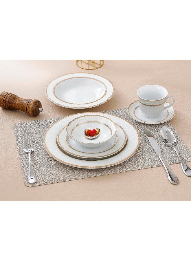 Lorren Home Trends Lorenzo Amelia 57Piece Dinnerware Set Service for 8 - Image 3