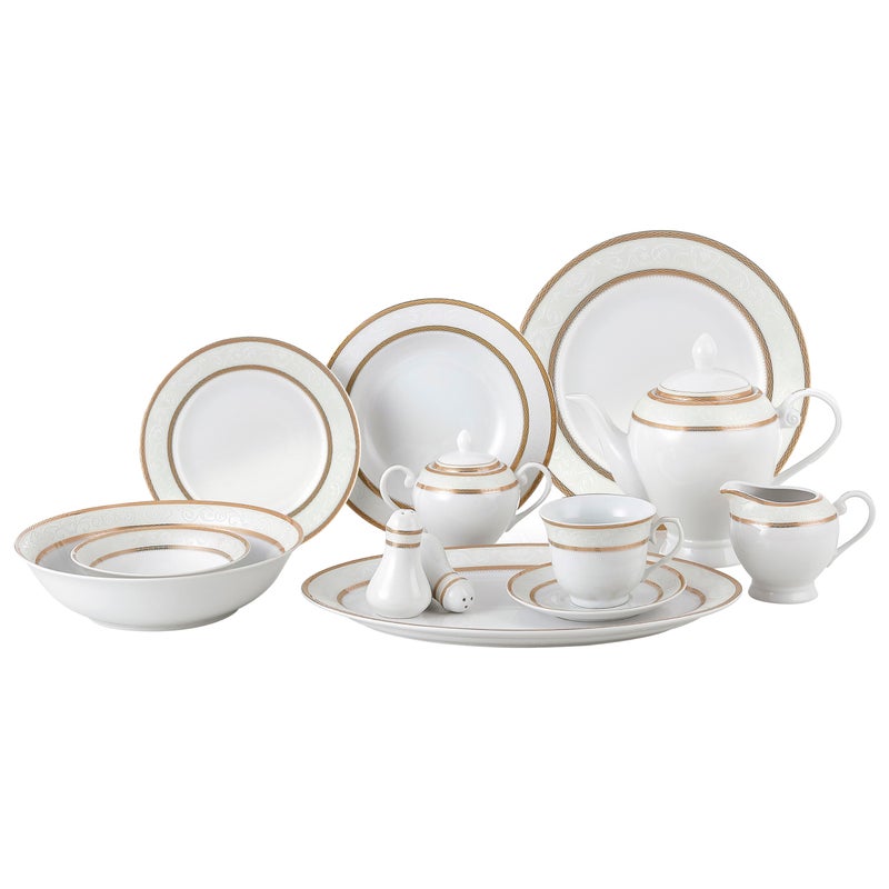 Lorren Home Trends Lorenzo Amelia 57Piece Dinnerware Set Service for 8 - Image 1