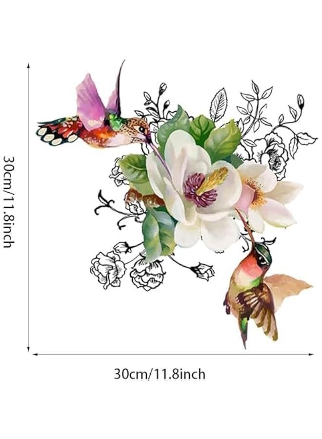 Personalized Toilet Sticker Birds and Flowers Bathroom Toilet Seat Wall Stickers Self-Adhesive Florals Toilet Lid Decals Home Decor Sticker, Toilet Accessories, Toilet Lid Decals - Image 3