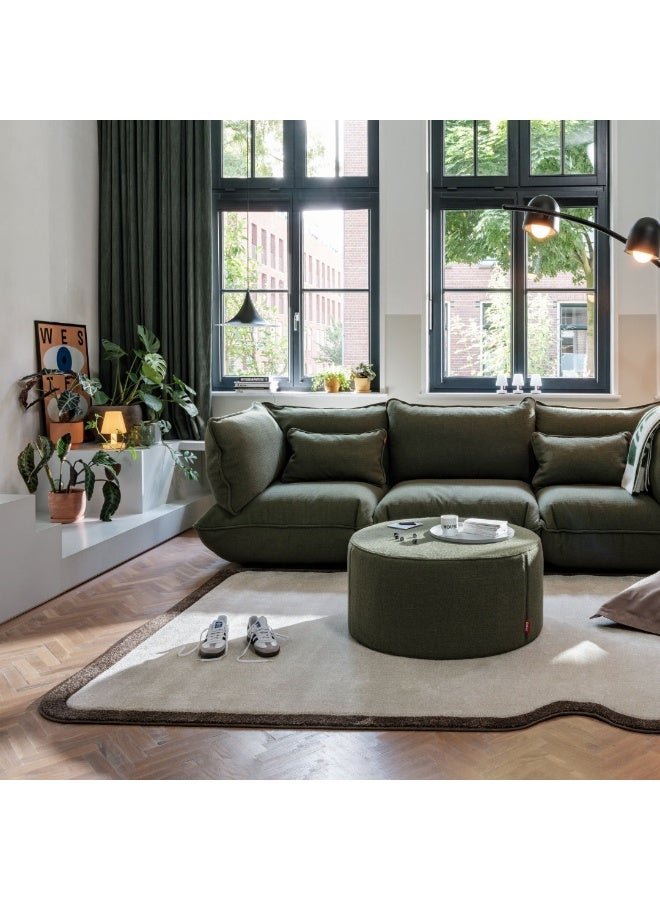 Fatboy Carpet Grand Not Straight (Large) | Supersoft | Playful shape with rounded corners and wavy edges | Ideal for larger indoor spaces | 100% Polypropylene | 290 x 200 cm - Cream Brown - Image 3