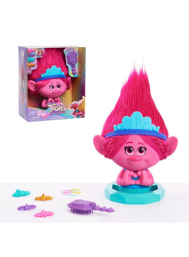 Trolls Dreamworks Trolls Band Together Poppy Styling Head 11Pieces Pink Kids Toys For Ages 3 Up By Just Play - Image 1