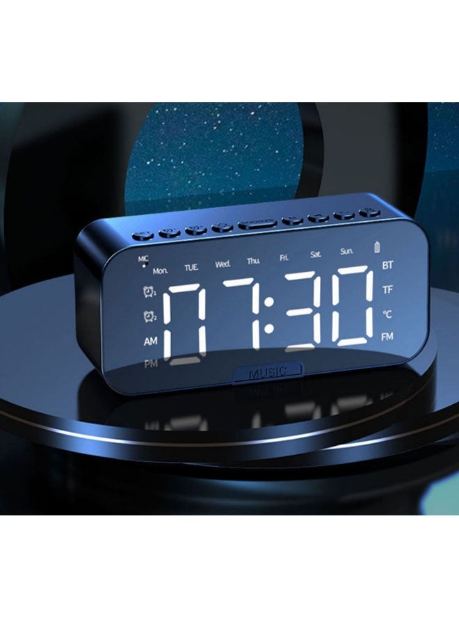 نيوترل مكبر صوت بلوتوث محمول P6 مزود بفتحة لبطاقة الذاكرة، ويتميز بالتحكم الصوتي بالذكاء الاصطناعي، والإضاءة المحيطة، وعرض الساعة، ووظيفة المنبه المزدوج، وتشغيل الموسيقى، والرد على المكالمات، والتوجيهات الصوتية. مثالي للطلاب وموظفي المكاتب والمستخدمين المماثلين. (أبيض) - Image 2