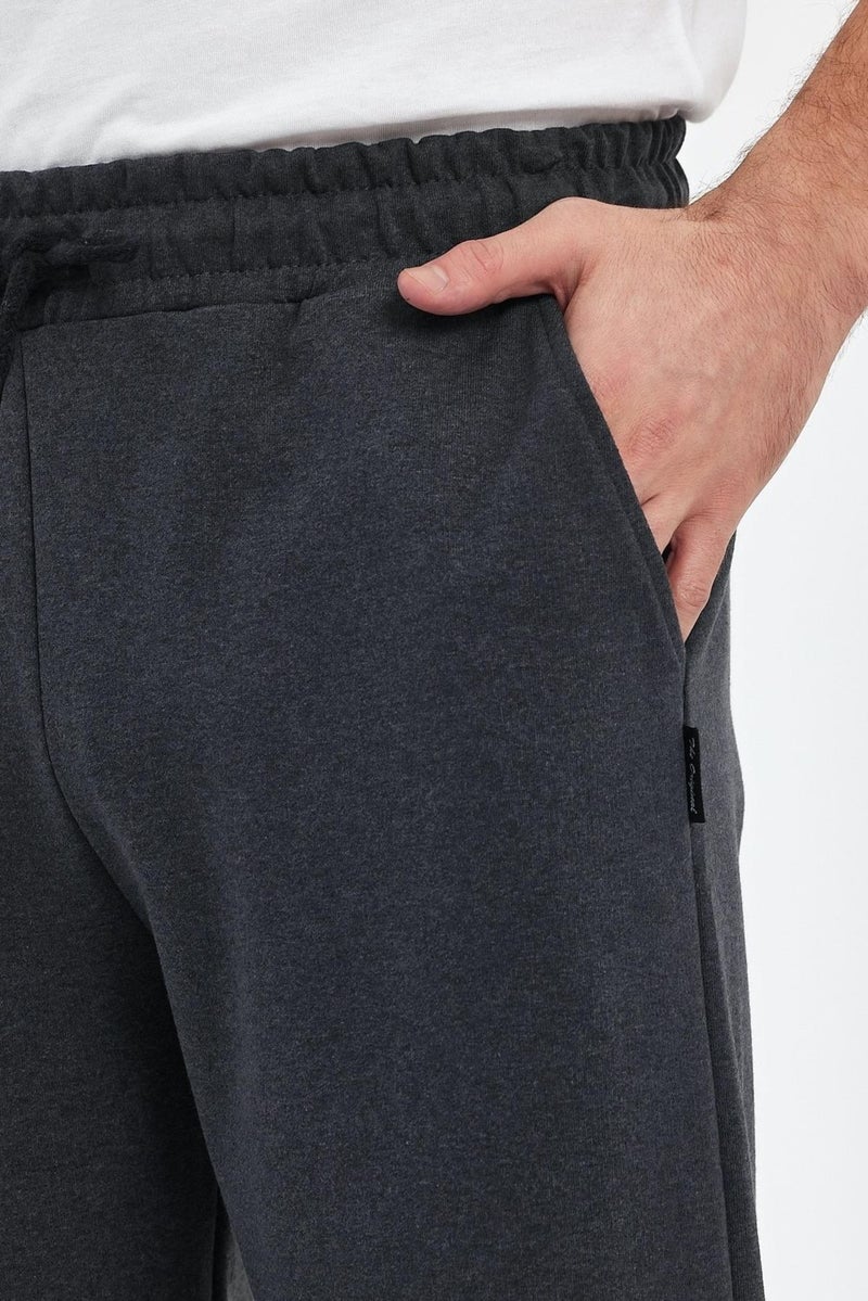 mmetalic Men's 2-Pack Side Pocket Bermuda Knee Length Capri Adjustable Elastic Waist Long Shorts  - Image 3