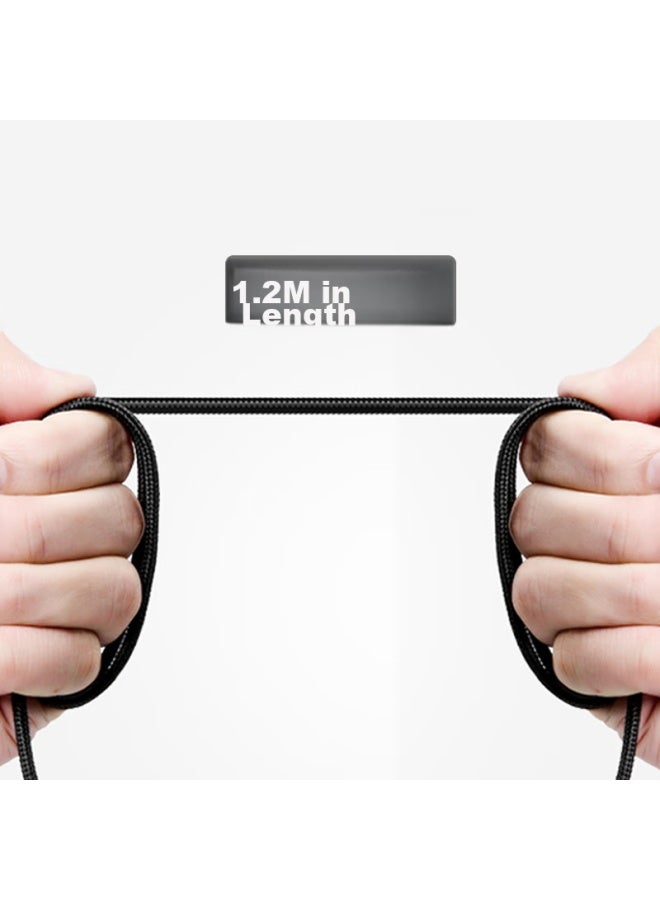 Newmine Apple/android/type-c 3-in Usb-c Fast Charging Data Cable, Compatible With Iphone X Max/huawei P30, Black - Image 4