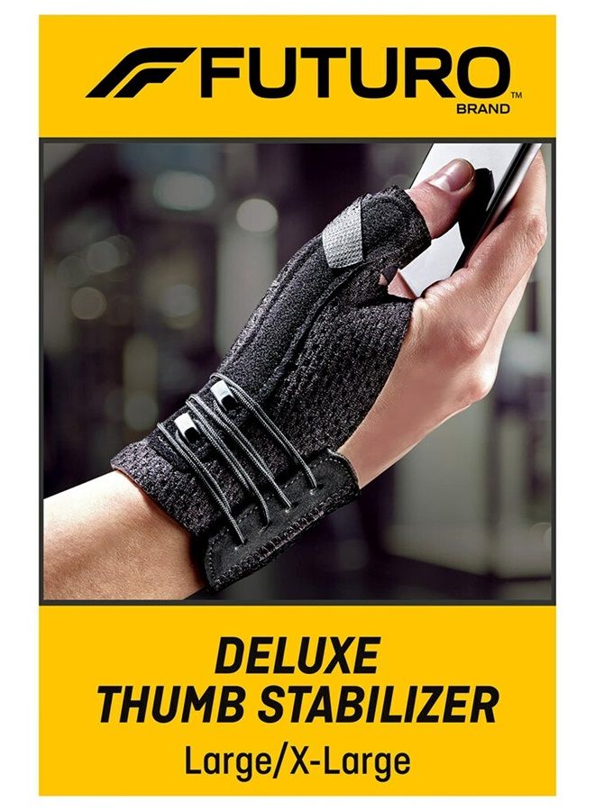 FUTURO FUTURO Deluxe Thumb Stabilizer, Improves Stability, Moderate Stabilizing Support, Large/X-Large