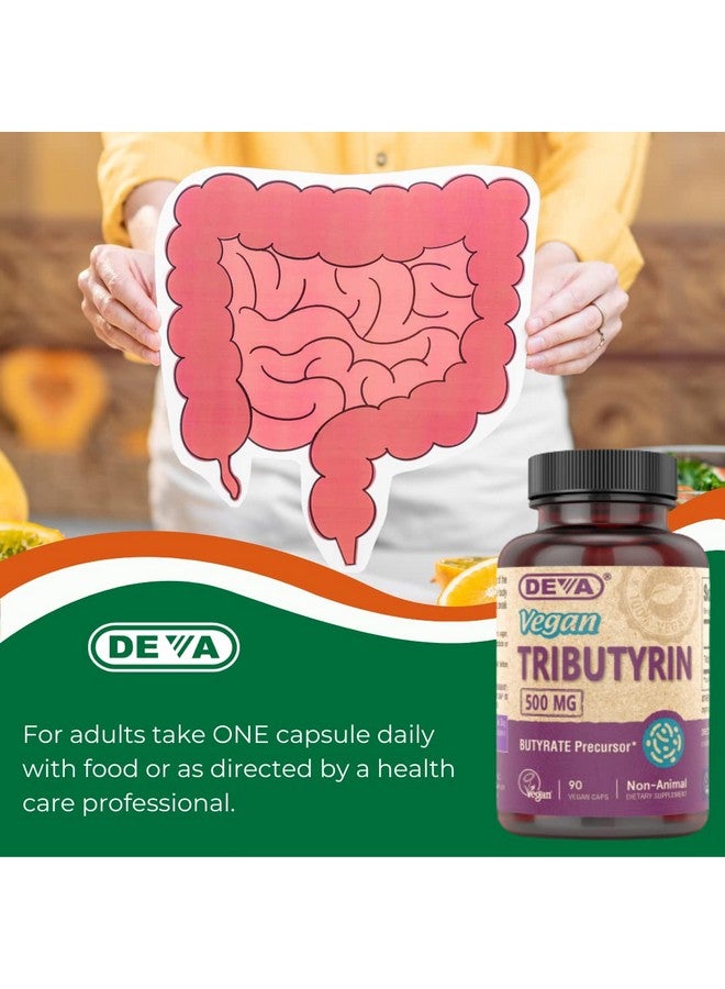 DEVA Vegan Tributyrin Supplement - Butyrate Precursor, Gut Barrier Support, Butyric Acid, 500 MG Vegan Capsules, Leaky Gut Support, Digestion, 90 Count - Image 5