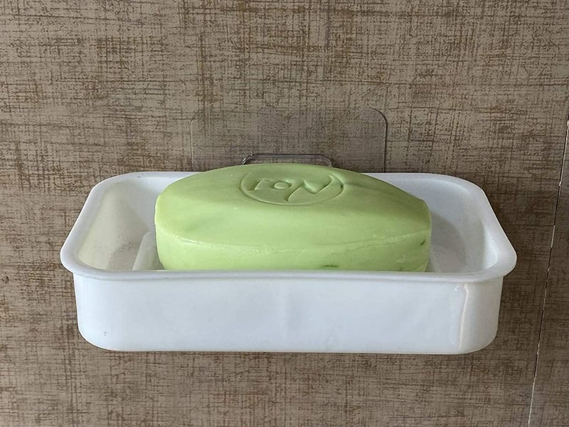 Talora Pack of 2 ABS Plastic Magic Sticker Series Self-Adhesive Waterproof Kitchen Bathroom Soap Holder | Soap Dish for Bathroom Assosories - Image 2