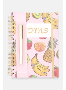 Paperbuzz Large Chunky Journal 316 Pages With Pen, Pink  - Image 4
