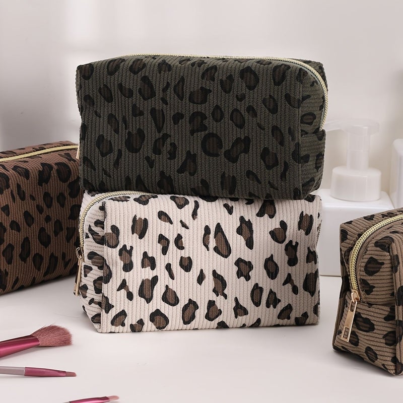 Large Golden Zipper Button Casual Check Corduroy Pencil Case Organizer Office Travel Make up bag Gift Box portable wallet large capacity corsage fashion - Image 5