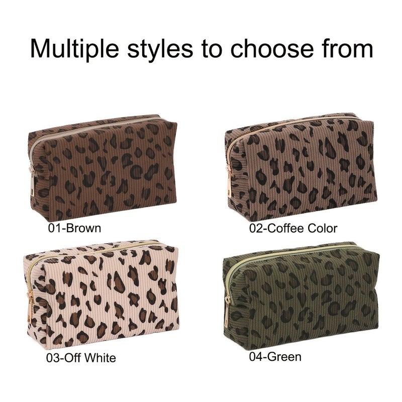 Large Golden Zipper Button Casual Check Corduroy Pencil Case Organizer Office Travel Make up bag Gift Box portable wallet large capacity corsage fashion - Image 4