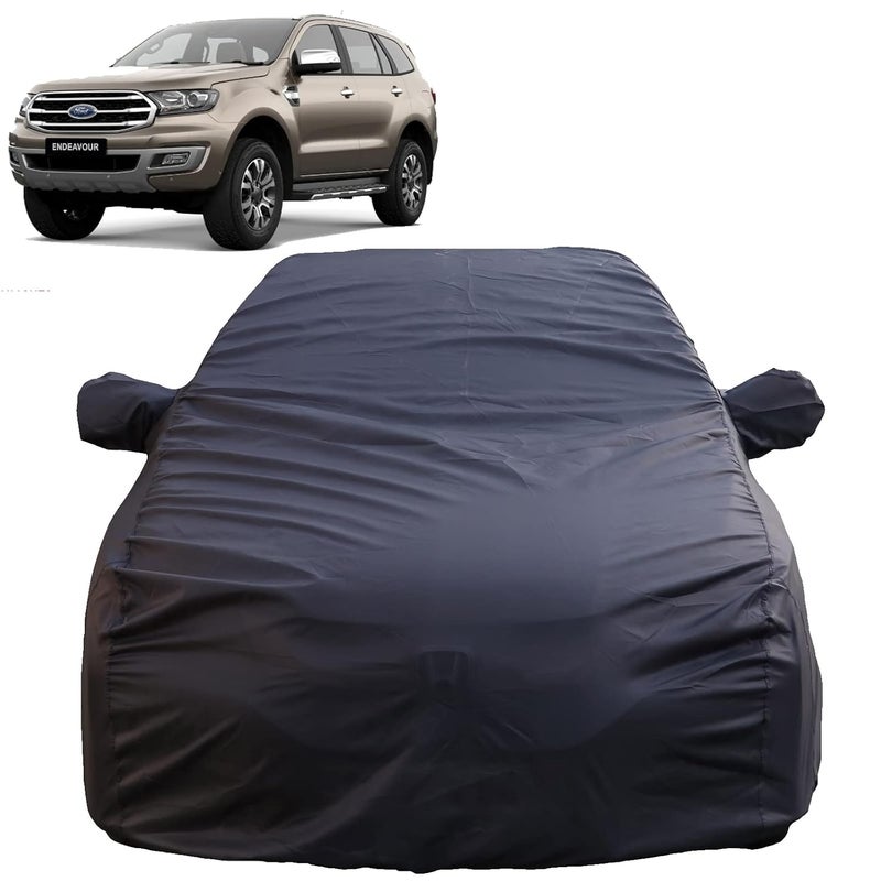 Autofact Waterproof Car Body Cover Compatible with Ford Endeavour (2016 to 2019) with Mirror Pockets, 4 x 4 American Matty, Long Lasting Strong Durable Material, Grey Color - Image 1