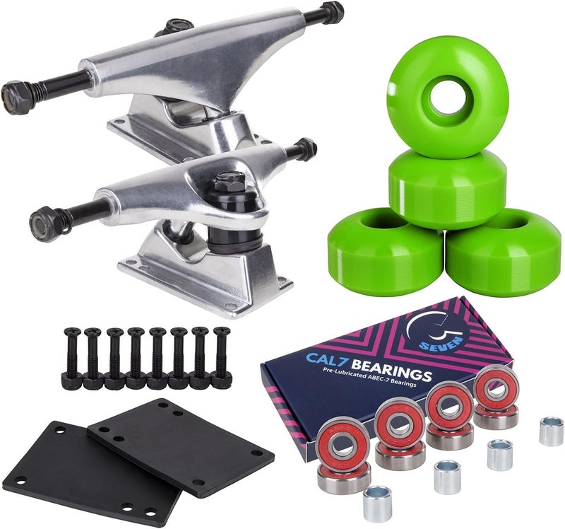 Cal 7 Skateboard Complete Combo with 139 mm Trucks, 52 mm Wheels, Bearings, Durable Skateboard Hardware Kit, Starter Set for Standard Skateboards - Image 2