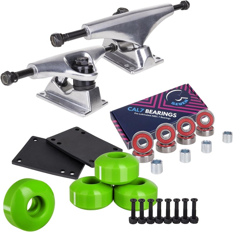 Cal 7 Skateboard Complete Combo with 139 mm Trucks, 52 mm Wheels, Bearings, Durable Skateboard Hardware Kit, Starter Set for Standard Skateboards - Image 1