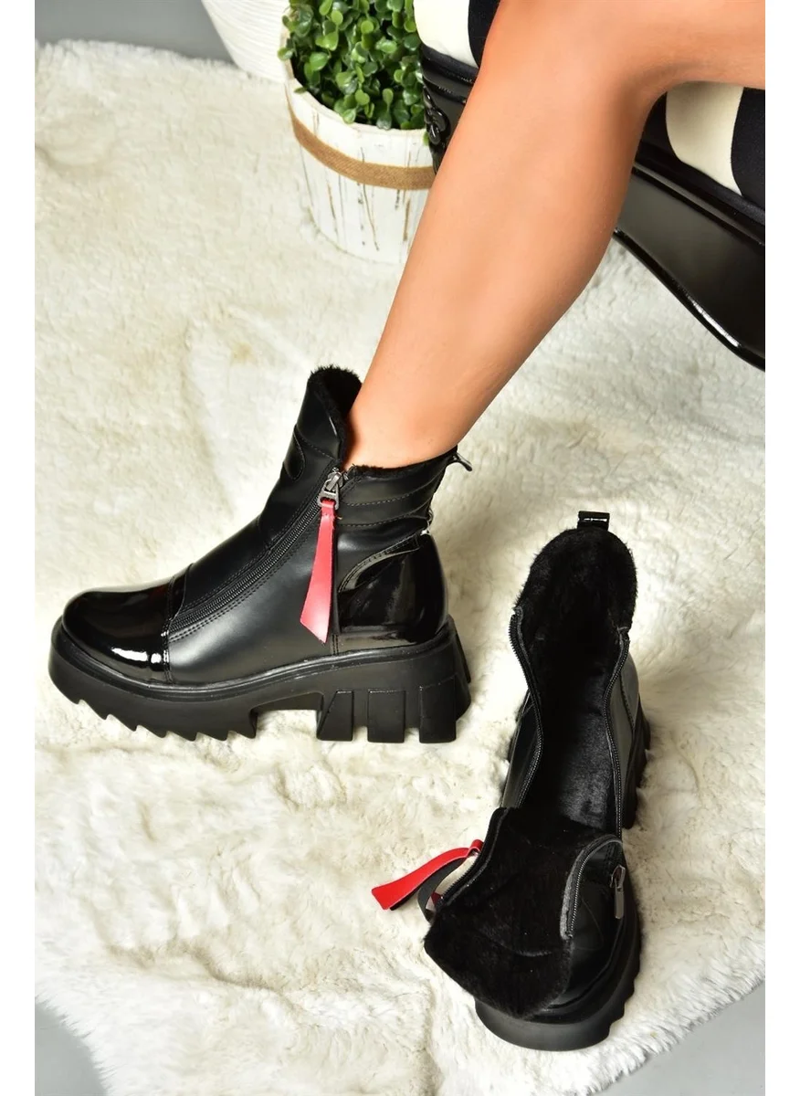 Fox Shoes L239001809 Black Thick Soled Women's Boots