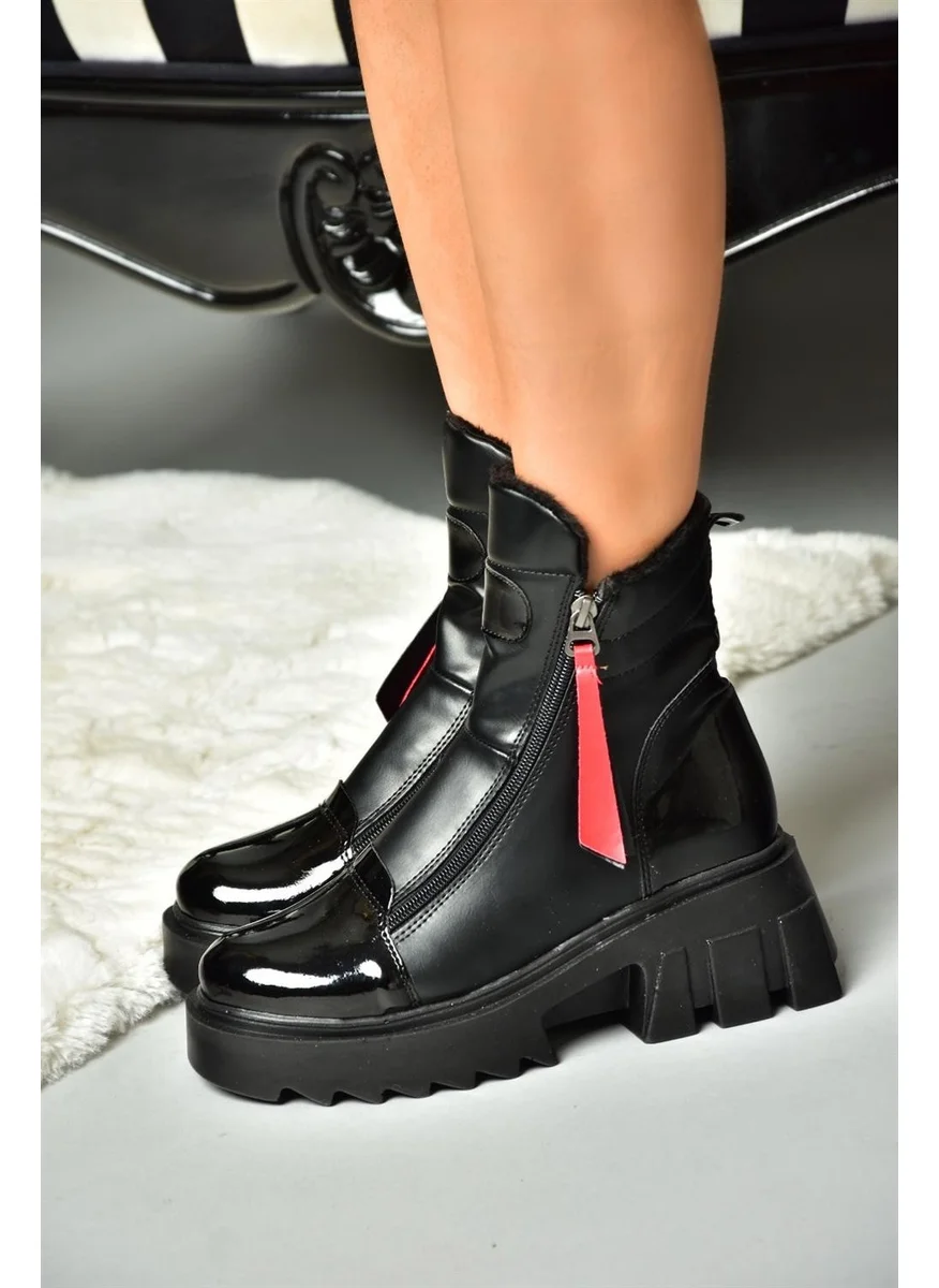 Fox Shoes L239001809 Black Thick Soled Women's Boots