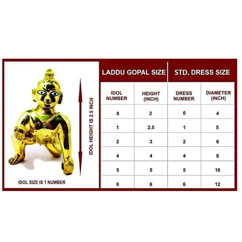 Pooja Ghar Laddu Gopal Banarasi Dress for Bal Gopal Set for Idol Krishna 8 inches Green - Image 5