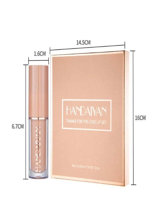 FantasyDay 12Pcs Long-Lasting Matte Nude Lip Gloss Lipstick Lip Plumping Makeup Gift Sets for Girls and Women, Waterproof Lipgloss Lip Stain Liquid Lipcolor - Highly Pigmented Color and Instant Shine - Image 4