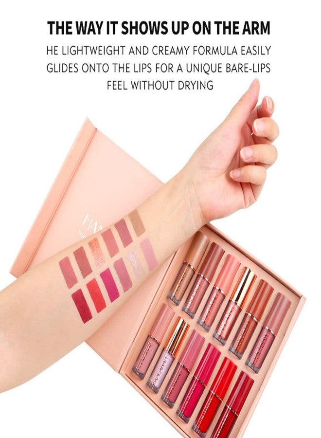FantasyDay 12Pcs Long-Lasting Matte Nude Lip Gloss Lipstick Lip Plumping Makeup Gift Sets for Girls and Women, Waterproof Lipgloss Lip Stain Liquid Lipcolor - Highly Pigmented Color and Instant Shine - Image 3