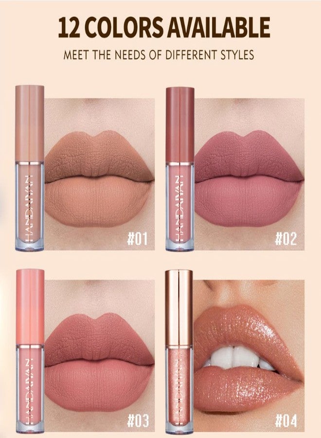 FantasyDay 12Pcs Long-Lasting Matte Nude Lip Gloss Lipstick Lip Plumping Makeup Gift Sets for Girls and Women, Waterproof Lipgloss Lip Stain Liquid Lipcolor - Highly Pigmented Color and Instant Shine - Image 5