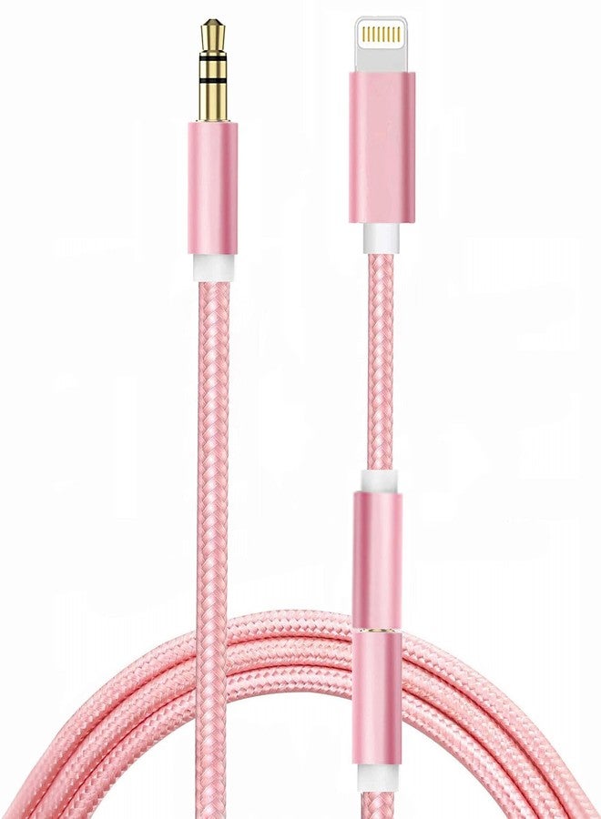 Wahbite 3 in 1 Nylon Braided Aux Cord Adapter Combined Sets for iPhone 12 11 Xs Max XR X 8 7 6 5 to Car/Home Stereo/Speaker/Headphone, Lightning to 3.5mm Audio Jack Adapter + 3.5mm Auxiliary Cable - Image 1