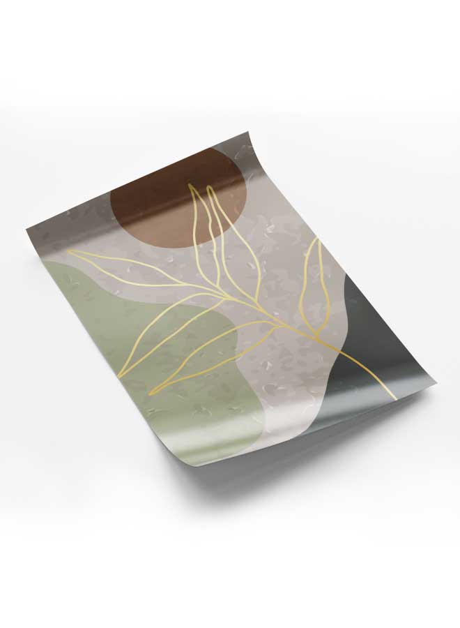 LOWHA Poster Painting Art With Four Separate Pieces Of Double-Sided Stickers Marble Design Abstract Shape For Home Bedroom Living Room And Office Decor - Image 1