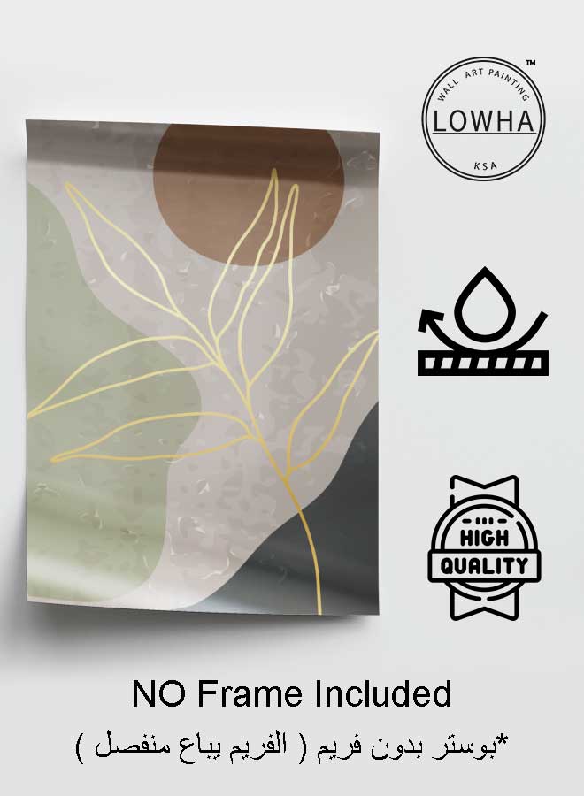 LOWHA Poster Painting Art With Four Separate Pieces Of Double-Sided Stickers Marble Design Abstract Shape For Home Bedroom Living Room And Office Decor - Image 3