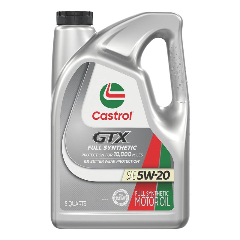 Castrol GTX Full Synthetic 5W-20 Motor Oil, 5 Quarts - Image 1