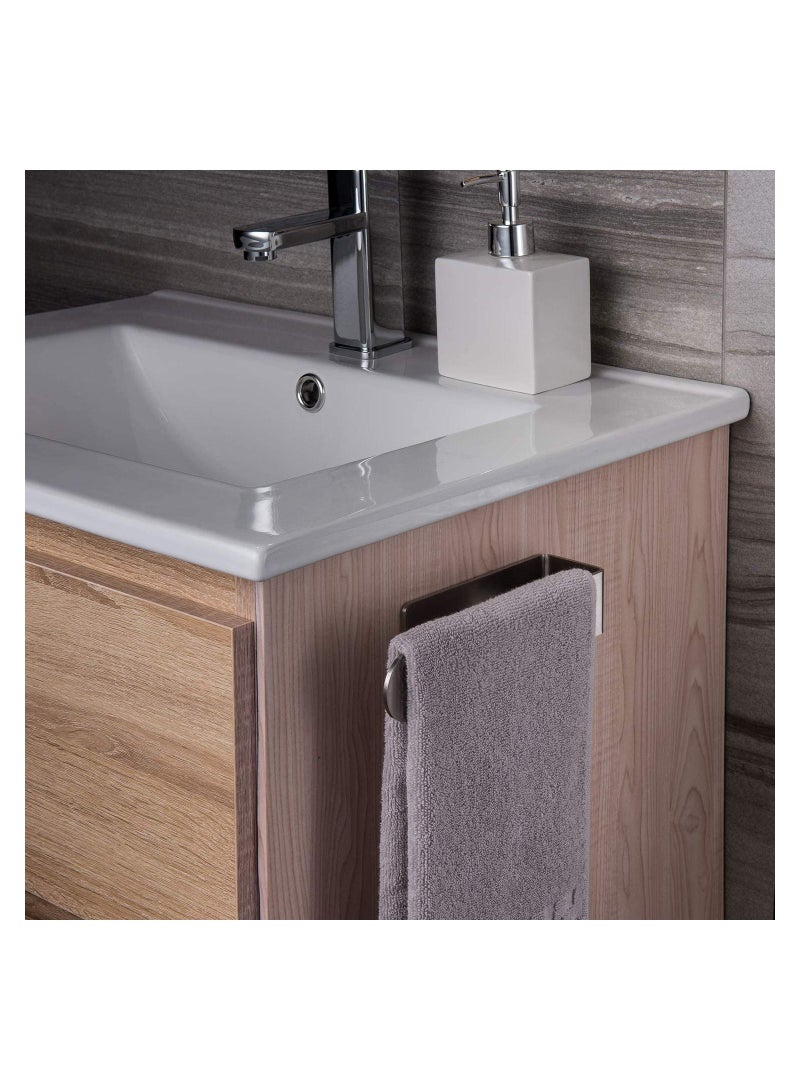 Excefore Towel Holder Hand, Towel Rail Self Adhesive Towel Ring Stainless Steel Hand Towel Holder Self Adhesive Hand Towel Holder Bath Towel Ring Stainless Steel Hand Towel Rail for Bathroom  - Image 4