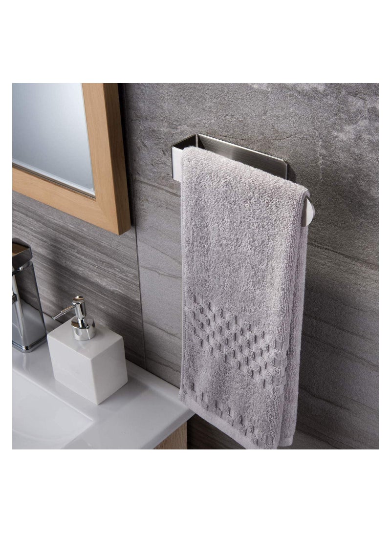 Excefore Towel Holder Hand, Towel Rail Self Adhesive Towel Ring Stainless Steel Hand Towel Holder Self Adhesive Hand Towel Holder Bath Towel Ring Stainless Steel Hand Towel Rail for Bathroom  - Image 2