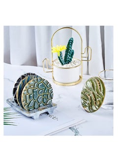 Excefore Coaster Resin Mould, 4Pcs Different Pattern Coaster Moulds with 1Pc Coaster Stand Storage Moulds, Silicone Moulds for Epoxy Resin Casting Coasters Home Decoration  - Image 4