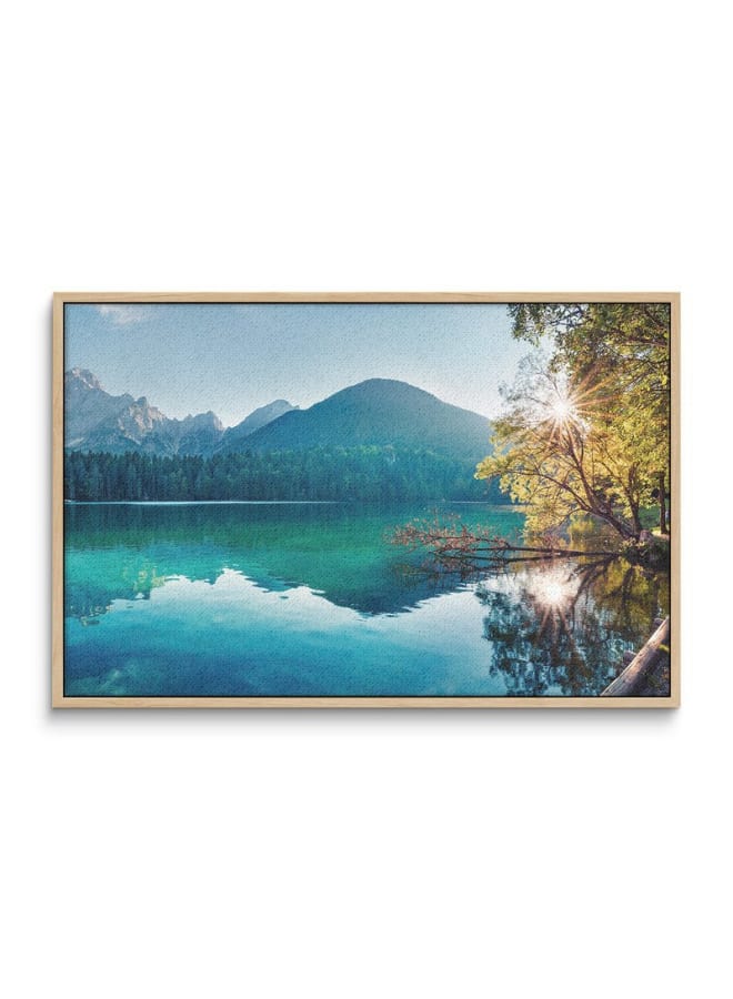 Home Gallery Landscape Mountains Lake Nature Canvas Wall Art 120x80  - Image 3