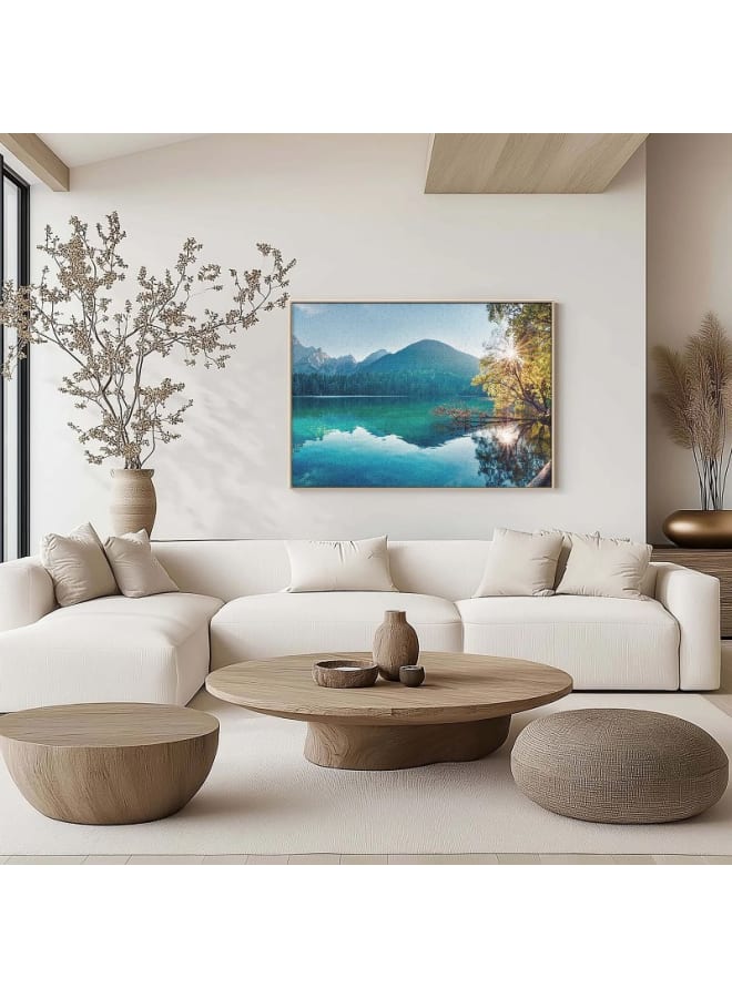 Home Gallery Landscape Mountains Lake Nature Canvas Wall Art 120x80  - Image 2